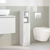 vidaXL Mobile da Bagno con Portarotolo Bianco 20,5x22x90 cm