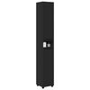 vidaXL Mobile da Bagno Nero 30,5 x 30 x 195 cm Legno multistrato