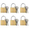 vidaXL U Lock con Chiavi 6 pcs Ottone Ferro