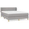 vidaXL Giroletto a Molle con Materasso Grigio Chiaro 140x200cm Tessuto
