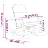 vidaXL Sedia a Dondolo Adirondack con Cuscini Legno Massello di Acacia