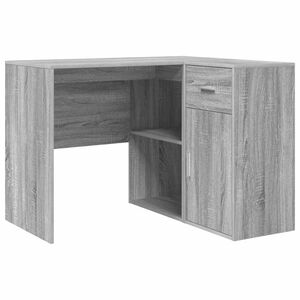 vidaXL Scrivania ad angolo con cassetto Grigio Sonoma 102 x 88 x 75 cm