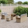 vidaXL Set Divano da Giardino con cuscino 8 pcs Beige e Grigio Chiaro
