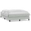 vidaXL Giroletto a Molle con Materasso Grigio Chiaro 140x210cm Velluto