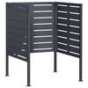 vidaXL Schermo per bidone della spazzatura 85 x 85 x 113 cm Acciaio
