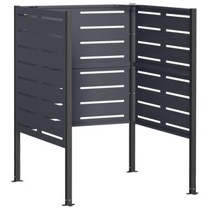 vidaXL Schermo per bidone della spazzatura 85 x 85 x 113 cm Acciaio
