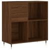 vidaXL Mobile Porta Dischi Rovere Marrone 84,5x38x89 Legno Multistrato