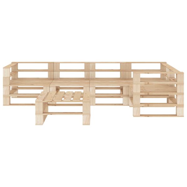 vidaXL Set Divani da Giardino Pallet 6 pz in Legno
