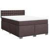 vidaXL Giroletto a Molle con Materasso Marrone Scuro 140x200cm Tessuto
