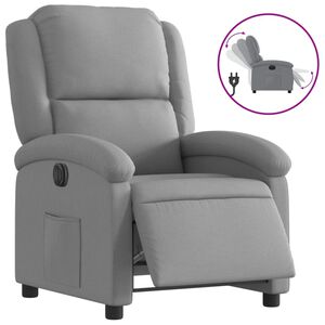 vidaXL Poltrona Elettrica Reclinabile Grigio Chiaro in Tessuto