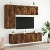 vidaXL Mobili TV a Muro 5pz Rovere Fumo in Legno Multistrato