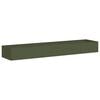 vidaXL Fioriera Verde Oliva 360x80x40 cm in Acciaio