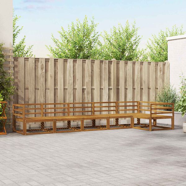 vidaXL Set di divani da esterno 6 pcs Naturale