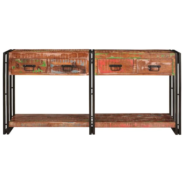 vidaXL Set di tavoli console con cassetto Altro 2 pcs Multicolore