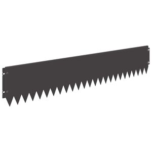 vidaXL Bordura per Prato 20 pcs 103 x 20 cm Acciaio Nero