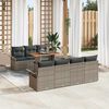 vidaXL Set Divano da Giardino 8 pcs Grigio Poly Rattan