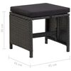 vidaXL Set da Pranzo da Giardino 11 pz con Cuscini in Polyrattan Nero