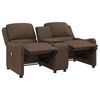vidaXL Divano Massaggio a 2 Posti con Portabicchieri Marrone