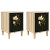 vidaXL Armadio da Notte BREMEN 2 pz Rovere Sonoma 36 x 33 x 50 cm