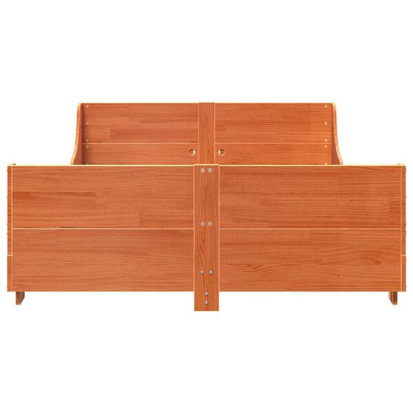 vidaXL Letto senza Materasso Marrone Cera 120x200 cm in Legno di Pino