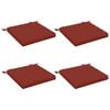 vidaXL Cuscini per Seduta SOEST 4 pz 100% Poliestere Rosso