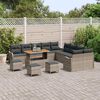 vidaXL Set Divano da Giardino con cuscino con cuscino 14 pcs Grigio