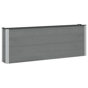 vidaXL Letto rialzato da giardino 2 pz Nero 200 x 30 x 72 cm
