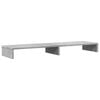 vidaXL Supporto Monitor Grigio Cemento 100x27x10cm Legno Massello Pino