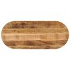 vidaXL Piano Tavolo 90x40x3,8 cm Ovale Legno Massello Grezzo di Mango