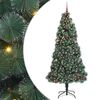 vidaXL Albero di Natale artificiale preilluminato con set di palline