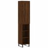 vidaXL Credenza Rovere Marrone 34,5x34x180 cm in Legno Multistrato
