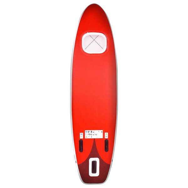 vidaXL Set Tavola da SUP Gonfiabile Rosso 300x76x10 cm