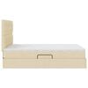 vidaXL Letto con contenitore e LED Crema 140 x 200 cm Poliestere