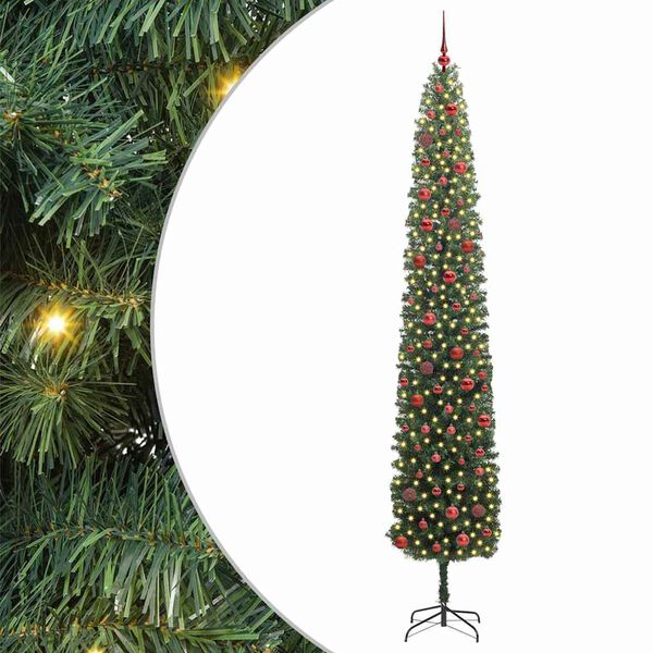 vidaXL Albero di Natale artificiale con 300 LED Verde 270 cm