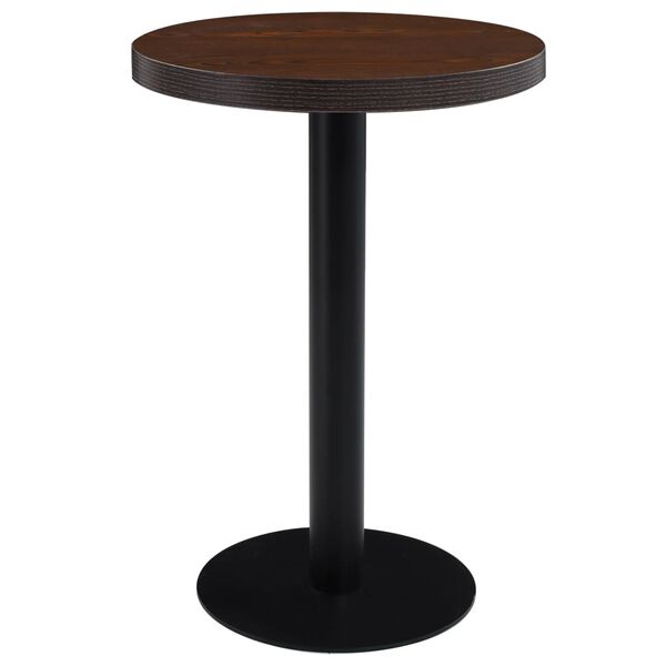 vidaXL Tavolo da Bistrot Marrone Scuro 60 cm in MDF