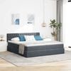 vidaXL Letto con Contenitore con materasso Grigio scuro 90 x 200 cm