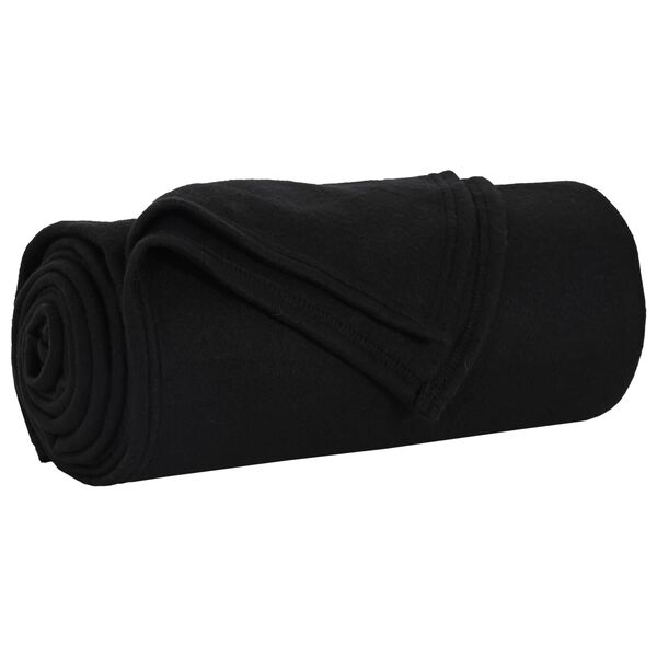 vidaXL Coperte da Pile 6 pcs Nero 200 x 150 cm Panno