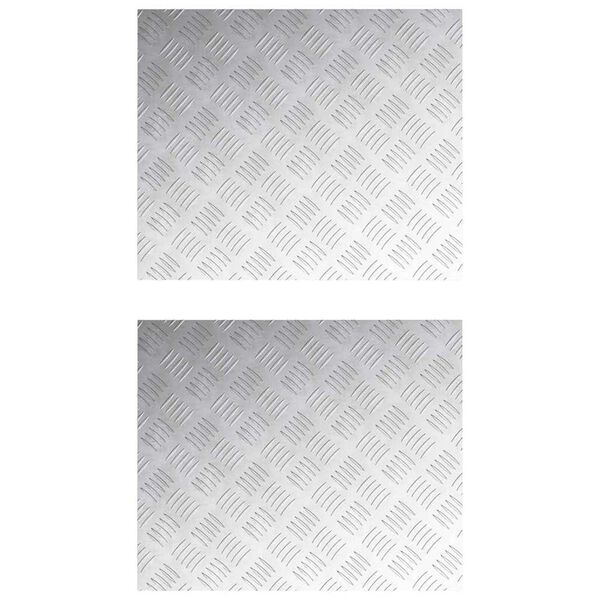 vidaXL Gradini per Scale 2 pcs Argento 60 x 50 cm Alluminio