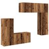 vidaXL Unit&agrave; TV da Parete 5 pcs Legno vecchio Legno multistrato