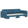 vidaXL Divano Letto con Letto Estraibile Blu 90x200 cm in Velluto