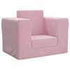vidaXL Divano per Bambini Rosa in Morbido Peluche