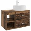 vidaXL Set di mobili per il bagno 2 pz Legno antico
