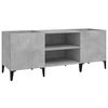vidaXL Mobile Porta Dischi Grigio Cemento 121x38x48 Legno Multistrato