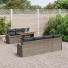 vidaXL Set Divano da Giardino 8 pcs Grigio Poly Rattan
