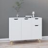 vidaXL Credenza Bianco Lucido 90x30x72 cm in Legno Multistrato
