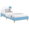 vidaXL Struttura letto bambini con testata Blu 80 x 200 cm PU