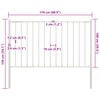 vidaXL Pannello di recinzione con pali in acciaio verniciato a polvere 1,7x1 m bianco