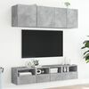 vidaXL Mobili TV Muro 2pz Grigio Cemento 40x30x30 cm Legno Multistrato