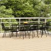 vidaXL Set da Pranzo da Giardino 9 pz Nero in Polyrattan
