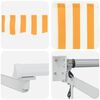 vidaXL Tettuccio Elettrico Retrattile Arancione e bianco 3,5 x 2,5 m